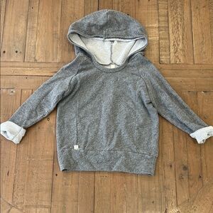 Childhoods Gray Hooded Sweatshirt kids 4T roll cuff unisex made in the USA